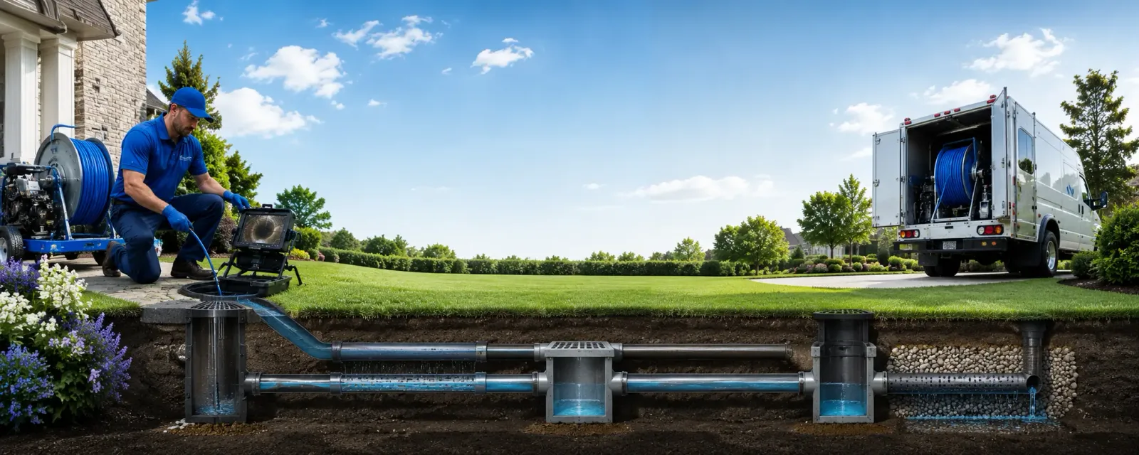 Outdoor drain cleaning information for Scotts, MI